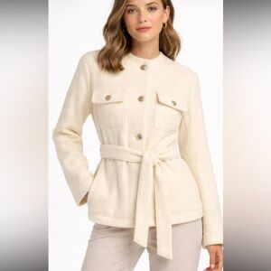 Joie Cream Utility Jacket with Belt